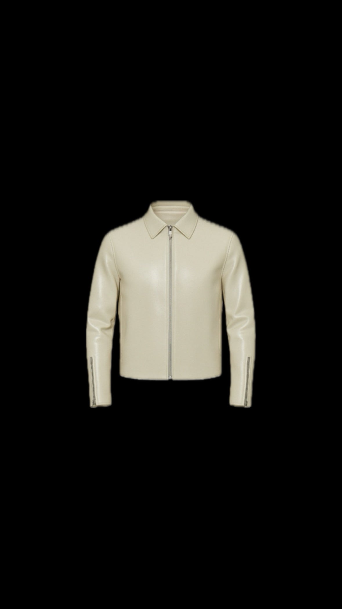 CREAM JACKET CUIR