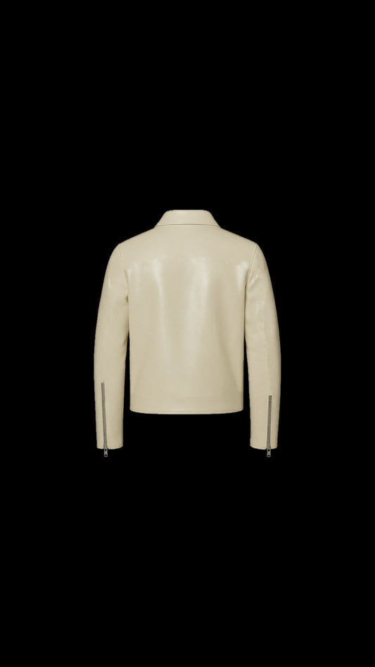 CREAM JACKET CUIR