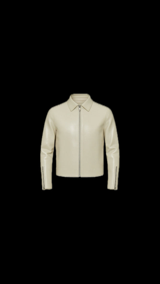 CREAM JACKET CUIR